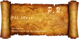Pál Ulrik névjegykártya